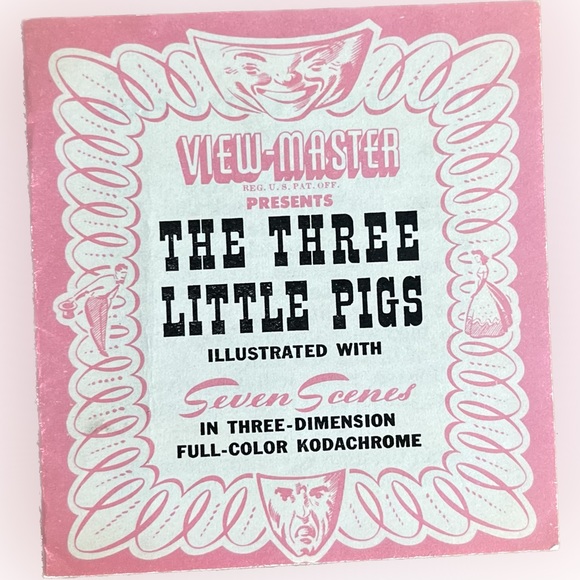 🎈2/$30 - VIEW-MASTER Reel FT-7 “The Three Little Pigs” 1946. - Picture 1 of 6